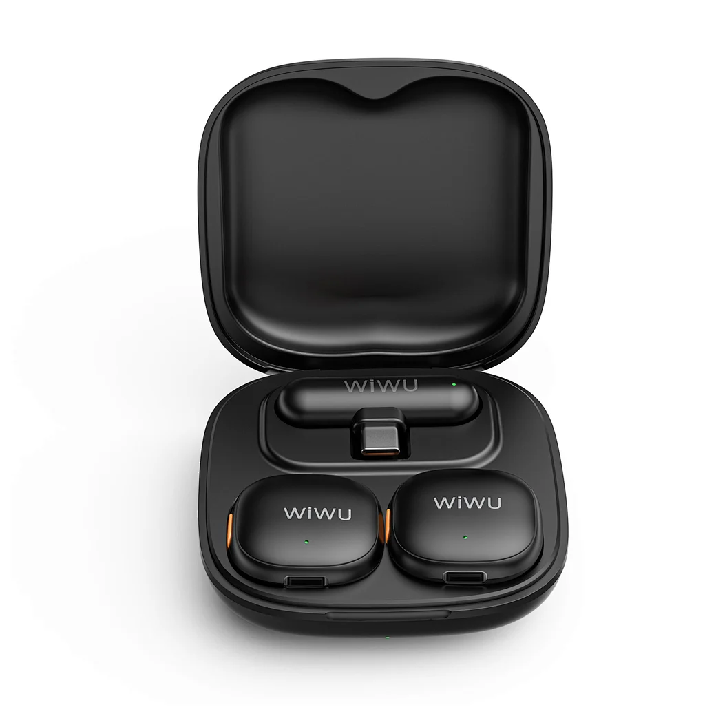 WIWU Wi-WM006 Duo Wireless Microphone AI Adaptive Noise Reduction - Black WIWU Wi-WM006 Duo Wireless Microphone AI Adaptive Noise Reduction - Black